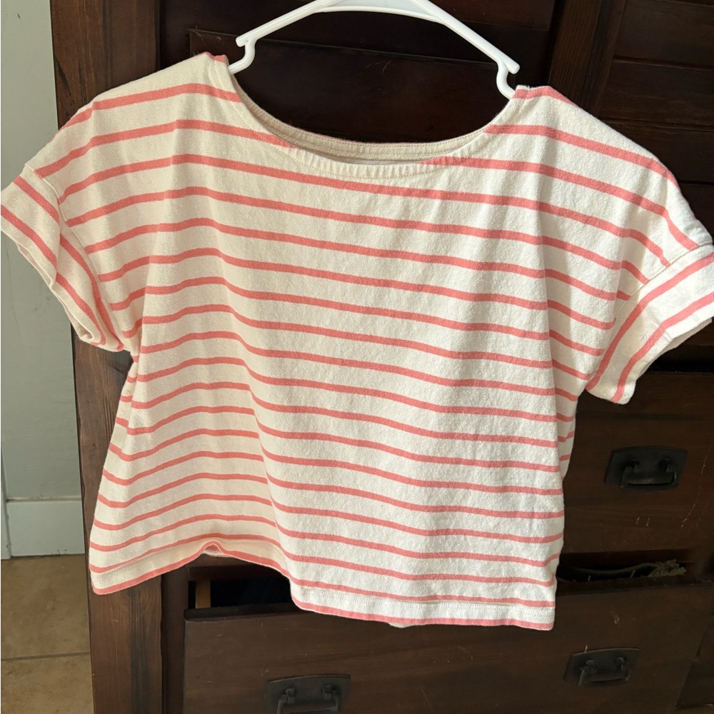 Striped Pink and White T-Shirt
